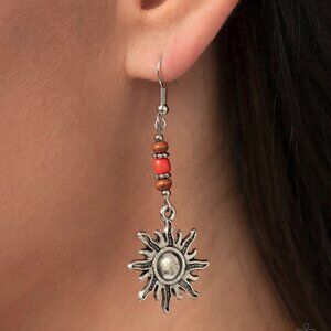 Paparazzi Jewelry Accessories - Sunshiny Days - Orange Earrings - Vintage